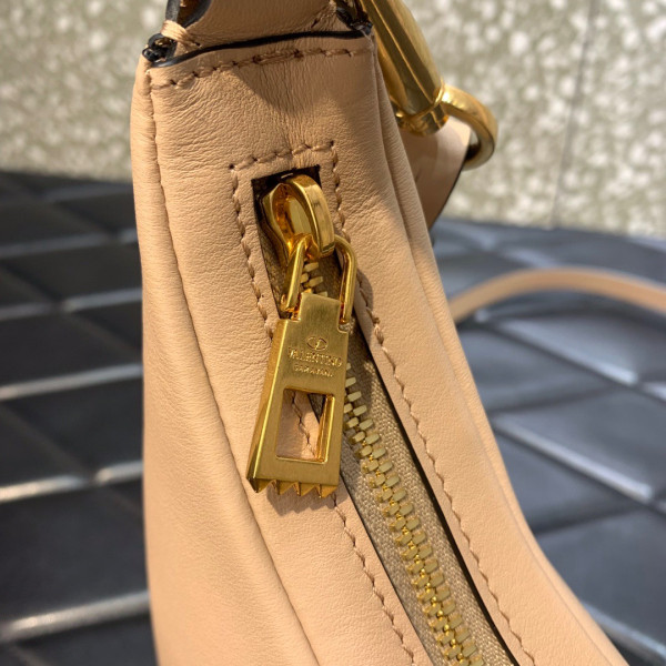 VALENTINO STUD SIGN CALFSKIN HOBO BAG