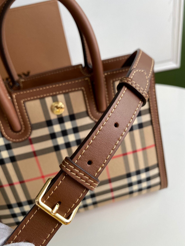 B**rry mini vintage check two-handle title bag