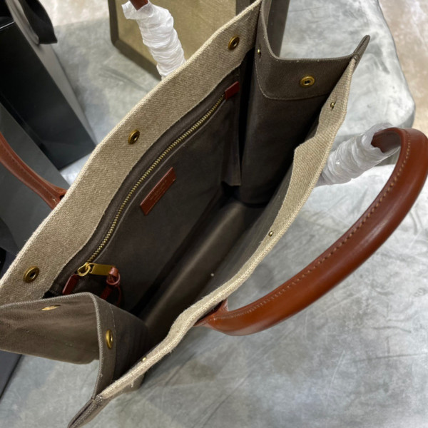 Y*L rive gauche n/s shopping bag in linen and cotton