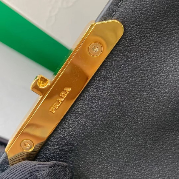 Pra*a medium brushed leather handbag