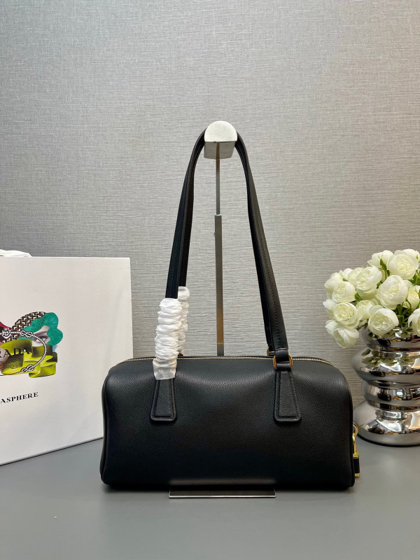 Pra*a re-nylon medium top-handle bag with padlock