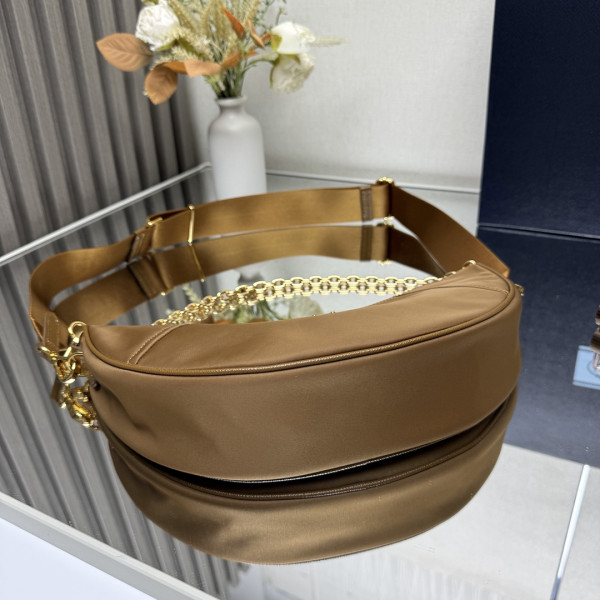 Pra*a demi-lune re-nylon shoulder bag