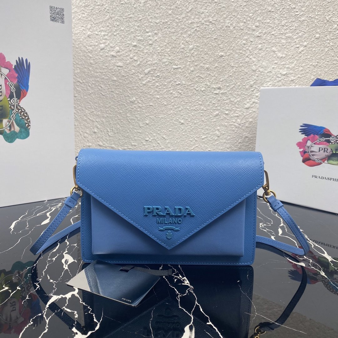 Pra*a saffiano leather mini-bag