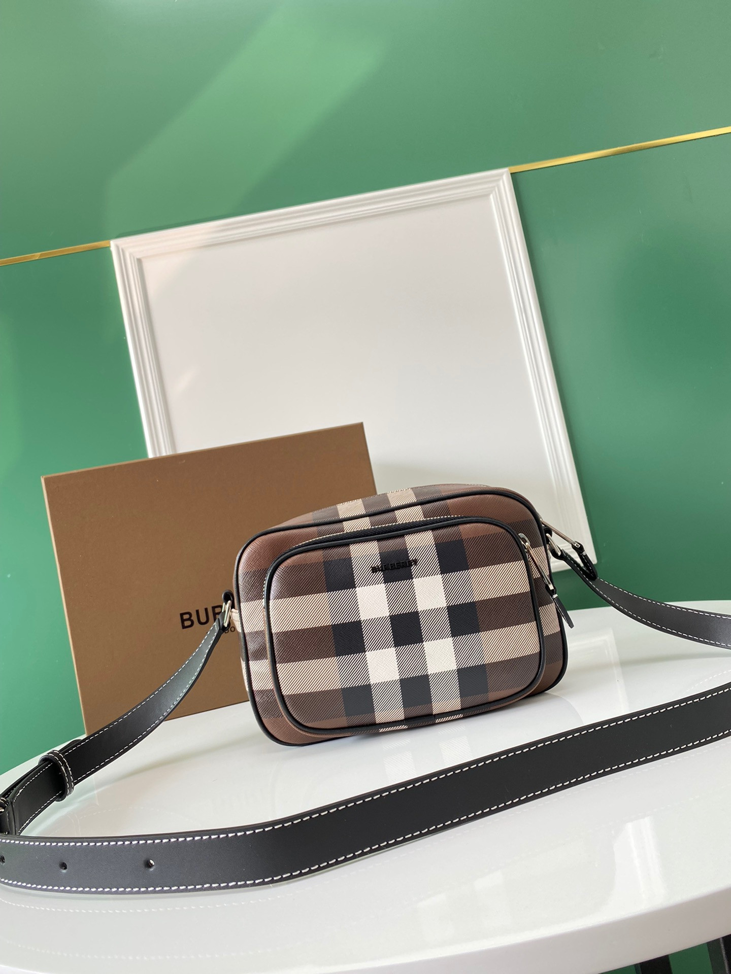 B**rry check crossbody bag